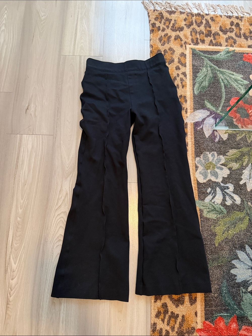 SPANX Black High-Waist Flared Pants